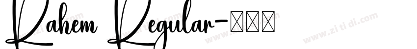 Rahem Regular字体转换